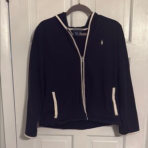 Ralph Lauren Black Hoodie with Cream Accents